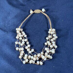 Handcrafted Multilayer Pearl & Gold Adjustable Bracelet For Women